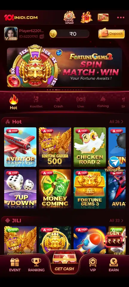 IN101 App – Mobile Gaming Platform